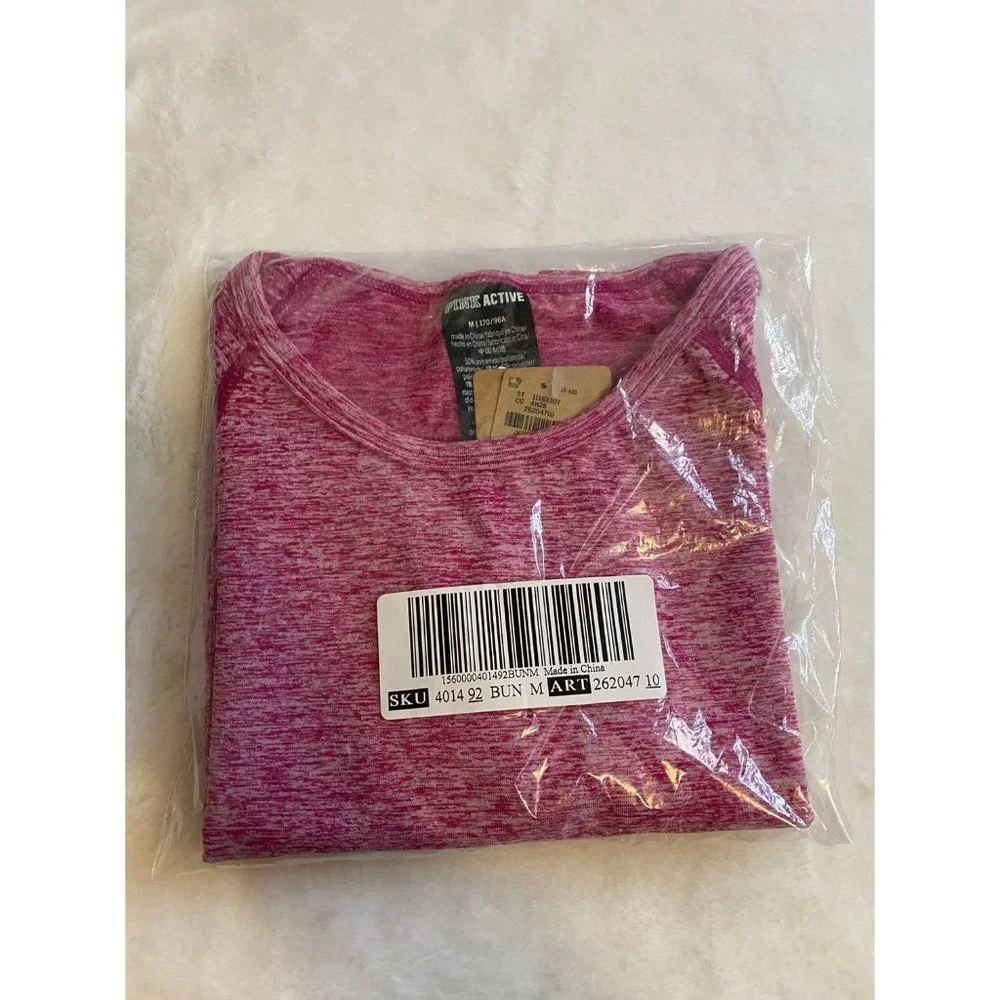 NWT Victoria’s Secret PINK Active Seamless Long Sleeve Top Size Medium
